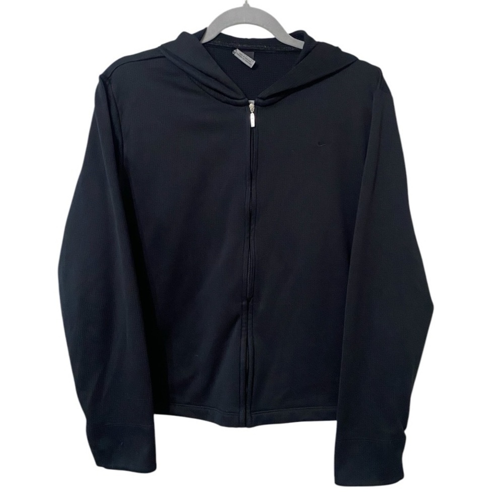 Nike Sphere Dri- Fit Black Zipper Activewear Light Jacket Cropped Hoodie